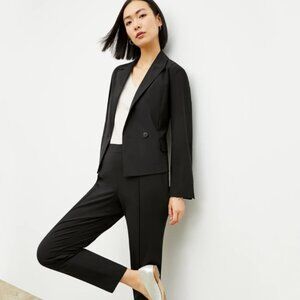 MM Lafleur Nia Origami tech  Black Notch-Lapel Blazer